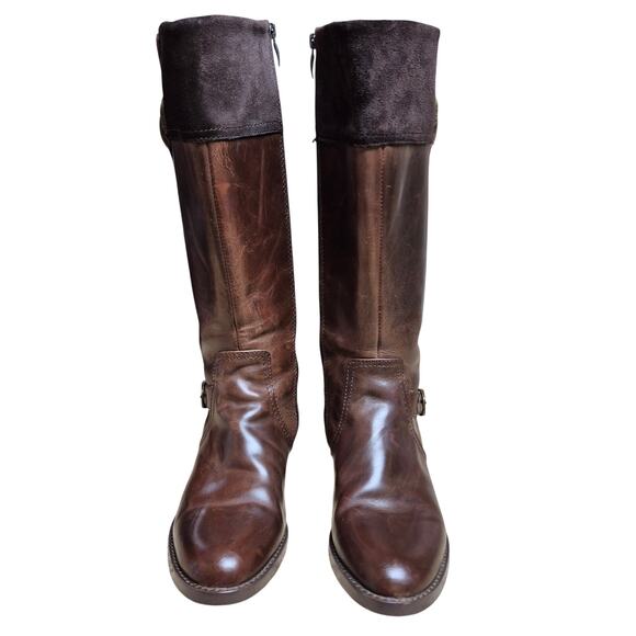 Ariat Brown Leather Buckle Side Zip Equestrian Riding Tall Boots Women's 6 1/2 B - Picture 2 of 6